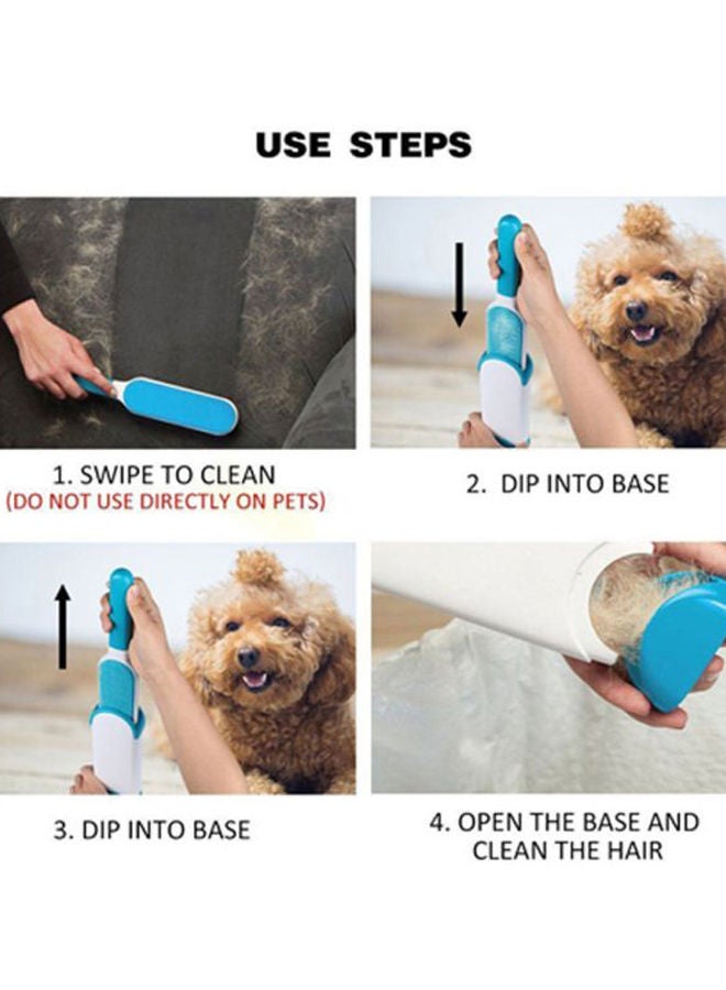 NIBEMINENT Pet Hair Removal Brush White/Blue - Image 4