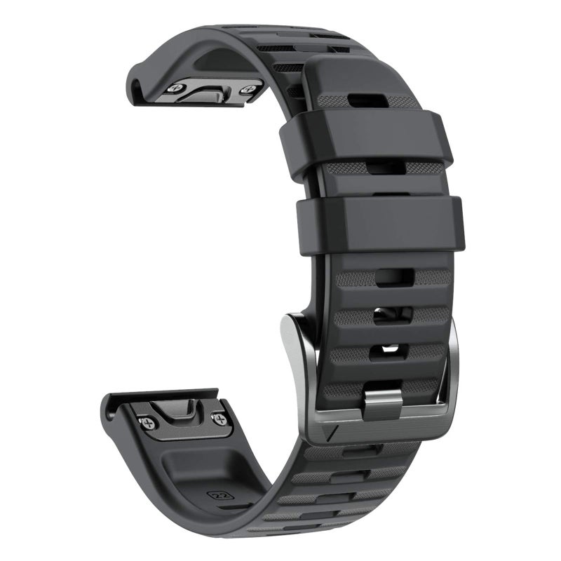 ANCOOL Compatible with Fenix 6/Fenix 7 Bands 22MM Quickfit Silicone Watch Band Replacement for Fenix 8 47mm/7 Pro/6 Pro/5/5 Plus/Approach S60/S62/Quatix 6 (Black) - Image 4