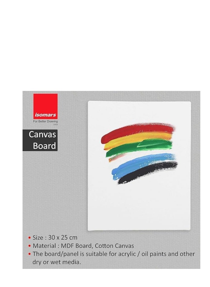 Isomers Isomars Artist Coloring Kit with 18" Wooden Easel, Canvas, Six CANVAA Poster Colours, Small Palette, Round and Flat Brushes Kit - Image 2