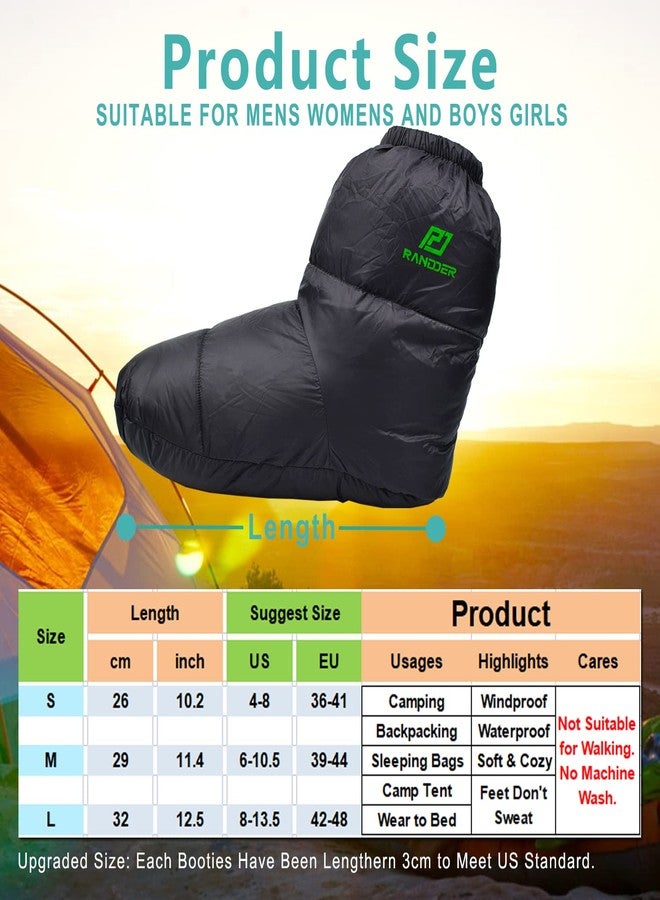 RANDDER Down Boots Warm Socks for Women Men Ultralight Sleeping Socks for Camping Backpacking Soft and Cozy Camping Sleeping Bag Tent Down Slippers Foot Warmer - Image 3