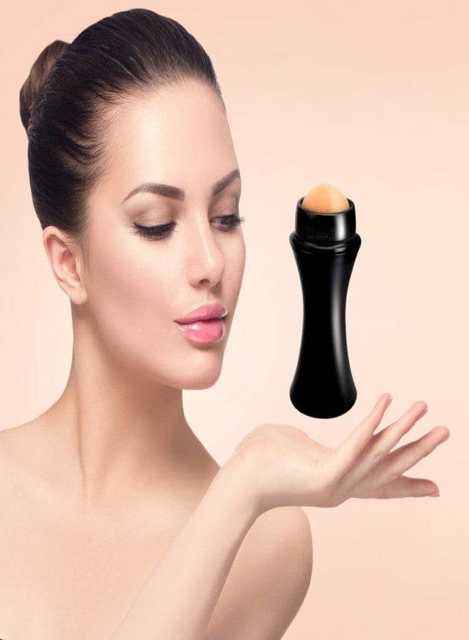 SIMESTICH بكرة تدليك الوجه من الحجر البركاني من سيمستيك - بكرة قابلة لإعادة الاستخدام للتحكم في الزيوت للبشرة الدهنية | أداة عناية بالبشرة محمولة وسهلة الاستخدام لبشرة خالية من اللمعان ولمسات سريعة أثناء التنقل - Image 4