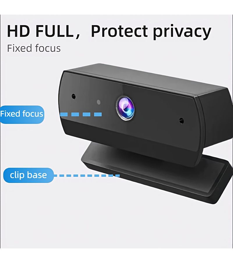 كاميرا ويب خارجية بدقة HD 1080P مع ميكروفون مدمج، تعمل بتوصيل USB والتشغيل الفوري لأجهزة الكمبيوتر المكتبية والمحمولة، للبث المباشر، باللون الأسود موديل MTV1 - Image 4
