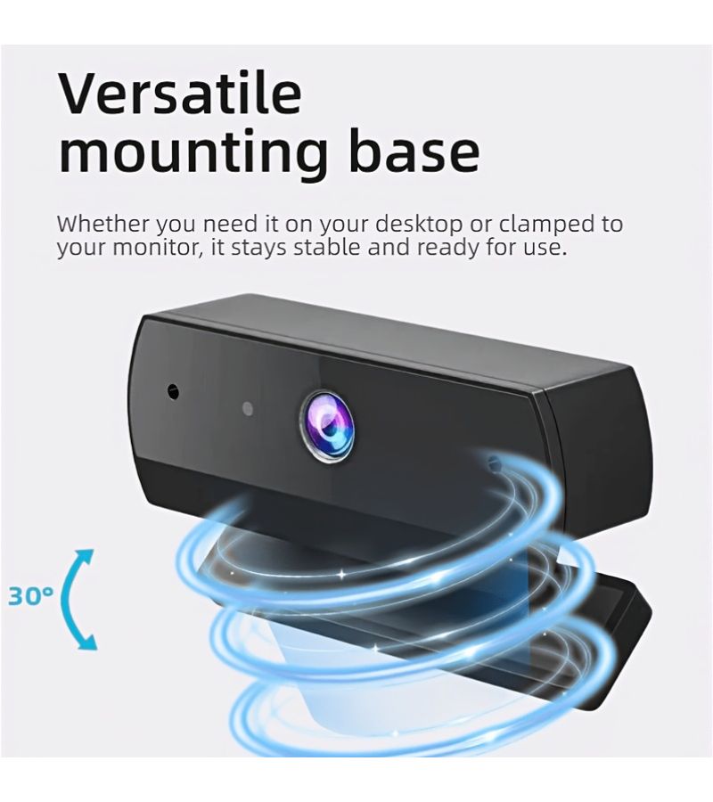 كاميرا ويب خارجية بدقة HD 1080P مع ميكروفون مدمج، تعمل بتوصيل USB والتشغيل الفوري لأجهزة الكمبيوتر المكتبية والمحمولة، للبث المباشر، باللون الأسود موديل MTV1 - Image 3