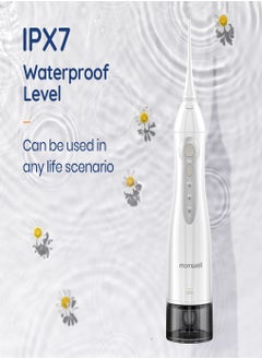 Mornwell Oral Irrigator USB Rechargeable Water Flosser Portable Dental Water Jet 300ML Water Tank Waterproof Teeth Cleaner Plus Travel Bag  - Image 5