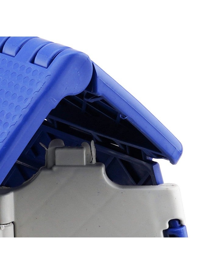 Primelife Primelife 18 Inches Super Strong Folding Step Stool for Adults and Kids, Kitchen Stepping Stools, Garden Step Stool Kitchen Stool (Blue - White)  - Image 4
