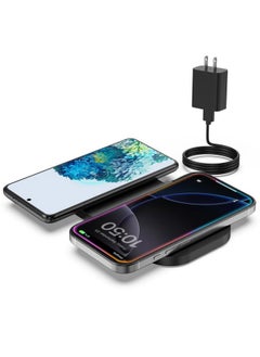 TAMOXI Wireless Charger, 10W Max Dual Charging Pad for iPhone 15/14/14 Plus/13 Pro Max/Pro/Mini/12/11, Airpods 3/2/Pro, Samsung S22/S21, QC 24W Adapter, Charging Adapter  - Image 1
