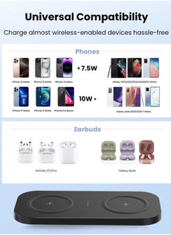 TAMOXI Wireless Charger, 10W Max Dual Charging Pad for iPhone 15/14/14 Plus/13 Pro Max/Pro/Mini/12/11, Airpods 3/2/Pro, Samsung S22/S21, QC 24W Adapter, Charging Adapter  - Image 3