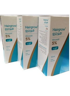 Dar Al Dawa Hairgrow 5% minoxidil Pack of 3 x 50ml  - Image 1
