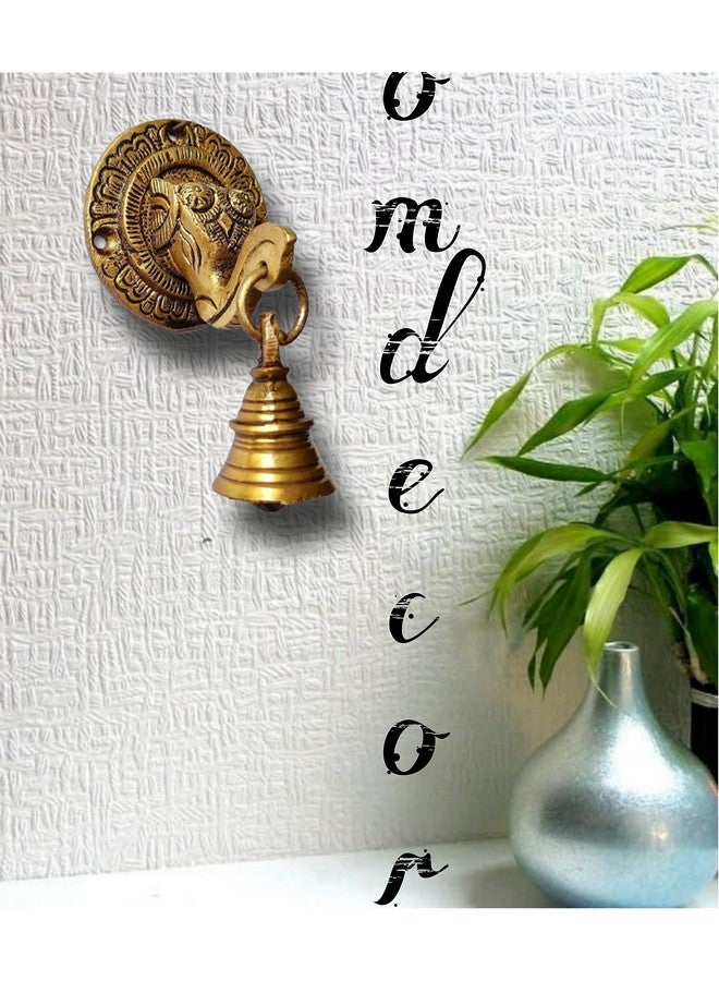 Generic Om Decor جرس وجه فيل معدني، 3 × 5، أصفر - Image 2