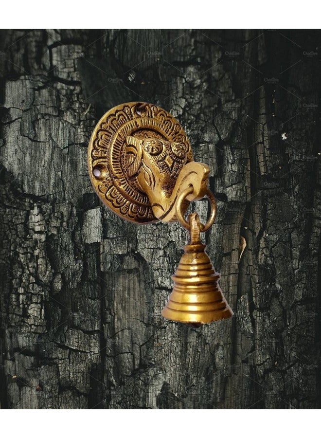 Generic Om Decor جرس وجه فيل معدني، 3 × 5، أصفر - Image 3
