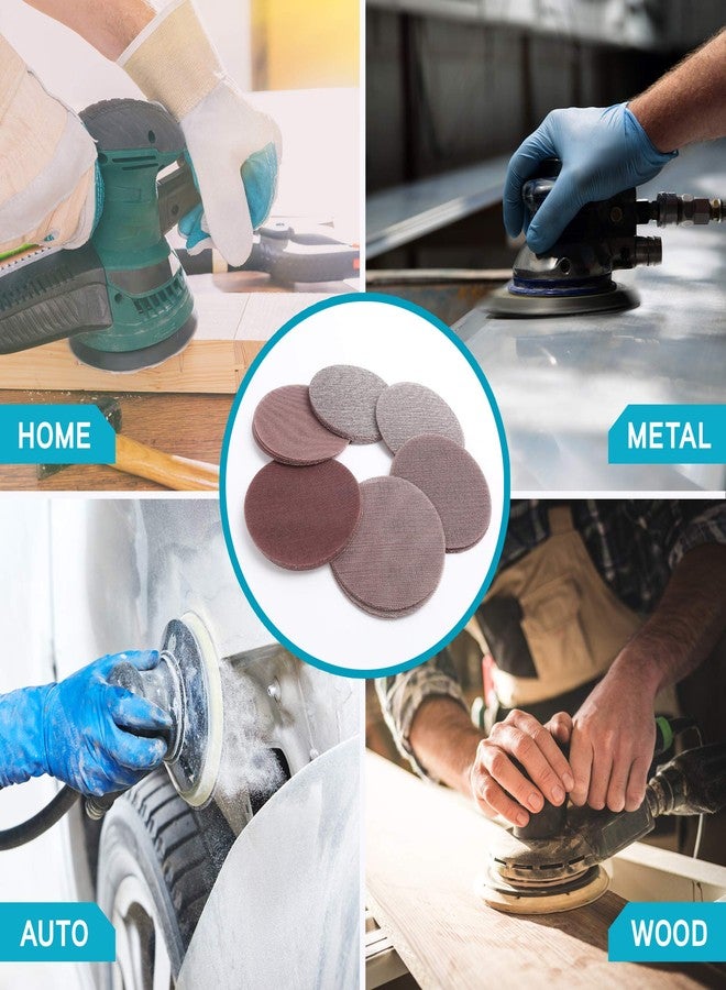 لوتفانسي أقراص صنفرة LotFancy مقاس 5 بوصات، 60 قطعة، ورق صنفرة شبكي كاشط بدون غبار، بحبيبات 80 100 120 180 240 320، مناسب للسيارات والنجارة - ورق صنفرة دائري عشوائي ذو خطاف وحلقة - Image 5