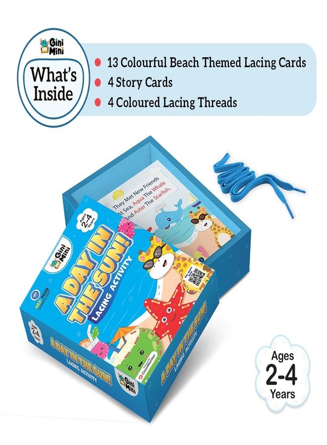 GiniMini Lacing Activity Toy for Kids 2 3 4 Years | Enhance Motor Skills, Hand-Eye Coordination, Screen-Free, Creativity, & Imagination | Return & Birthday Gifts for Boys & Girls - Image 2