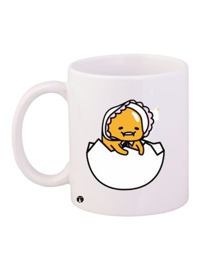 RYN Cartoon Printed Coffee Mug White/Yellow 11ounce