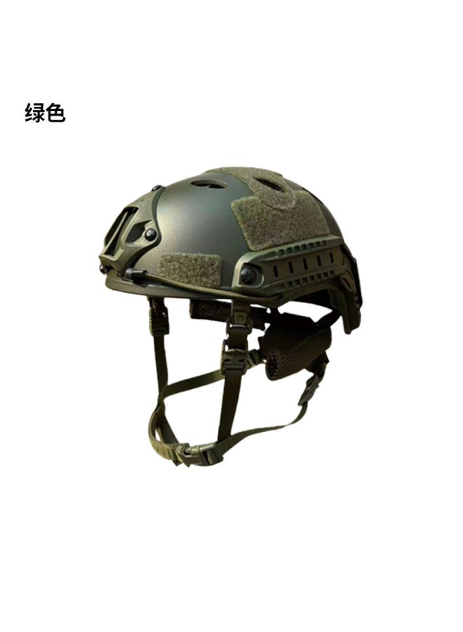 Army Green Premium Selection Fast Tactical Helmet Made Of Abs Material, Thickened 6mm+, High-cut Helmet With Upgraded Suspension Lining