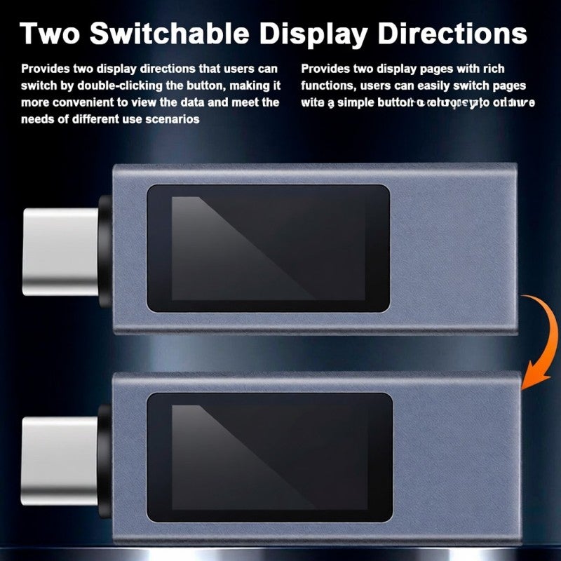 مختبر شحن الهواتف المحمولة: شاشة OLED مقاس 0.77 بوصة - غلاف من سبائك الألمنيوم - مقياس الجهد لعرض البيانات الشامل لكشف شحن الهواتف المحمولة ومراقبة الطاقة - Image 5