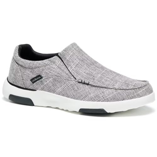 OrthoComfoot Men's Orthopedic Comfy Slip-On Sneakers, Plantar Fasciitis Flat Feet Heel Pain Relief Shoes, Cushioned Slip-On Shoes for Walking Light Grey Size 10.5 - Image 1