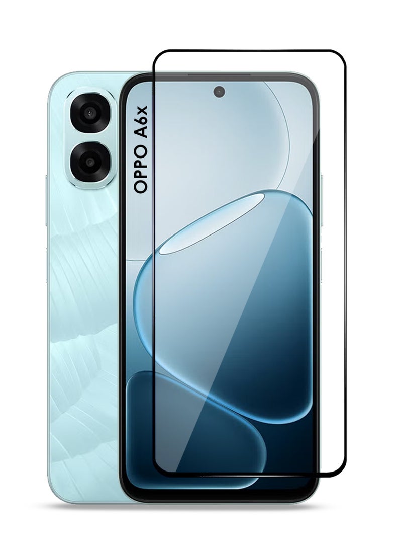 OPPO A6x Screen Protector - Premium Full Screen Tempered Glass For OPPO A6x , High Transparency, Delicate Touch, Anti-Explosion, Smooth Arc Edges, Easy Installation - Image 1