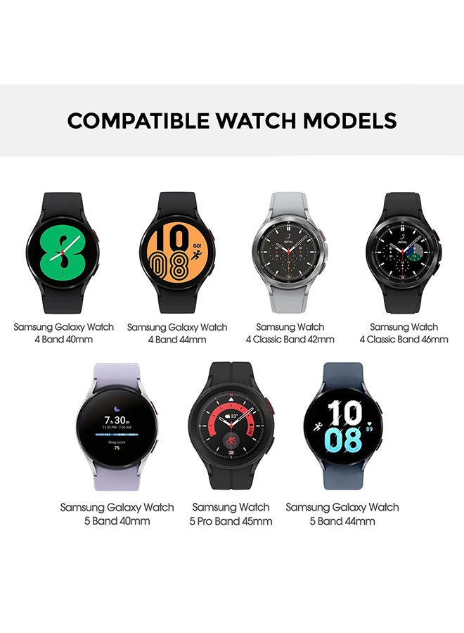 O Ozone Alpine Loop For Samsung Galaxy Watch 7 6 5 4 FE 40mm 44mm 45mm/Galaxy Watch 6 4 Classic 43mm 47mm 42mm 46mm    Strap with Metal G Hook - Starlight - Image 3