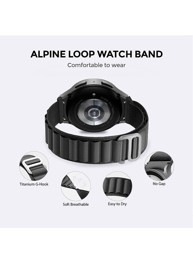 O Ozone Alpine Loop For Samsung Galaxy Watch 7 6 5 4 FE 40mm 44mm 45mm/Galaxy Watch 6 4 Classic 43mm 47mm 42mm 46mm    Strap with Metal G Hook - Starlight - Image 4