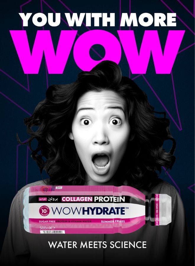 WOW Hydrate Protein Water Summer Fruits 500ml - Image 3