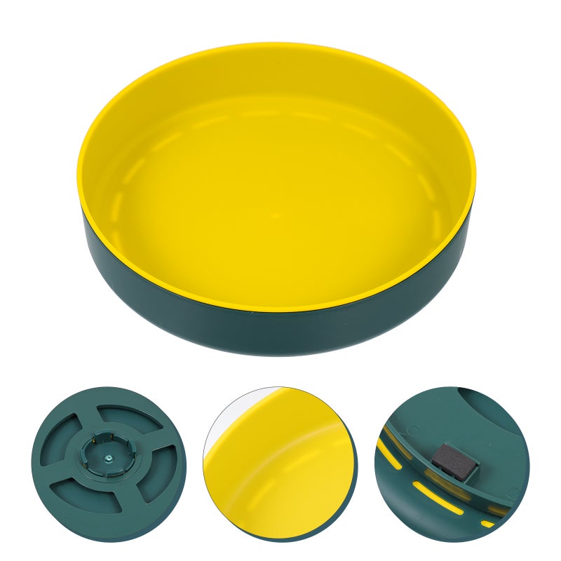 2 pcs Draining Shelf Rotating Storage Rack Kitchen Organizer Seasoning Rack (Green Yellow) - Image 4