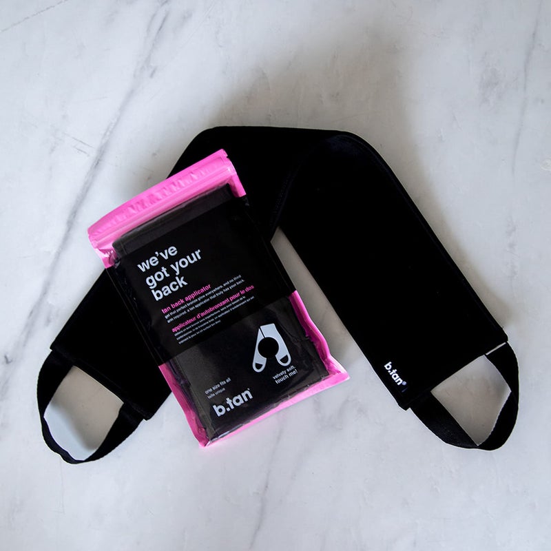 b tan b.tan Back Self Tanning Applicator | We've Got Your Back - Best Sunless Tanner Body Mitt w/Handles, Streak-Free, Velvety Soft, Reusable, Washable, Great for Foam, Mousse, Gradual Lotion, & Drops - Image 4
