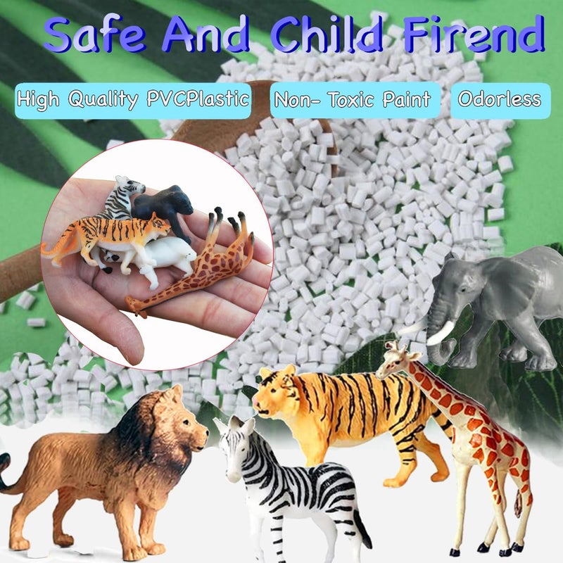 Yowlieu 12 Pcs Figures Toys Realistic Mini Safari Zoo Animal Figurines, Plastic Learning Educational Playset Animal Themed Party Supplies Cake Topper Ornaments for Easter Egg Birthday Christmas - Image 3
