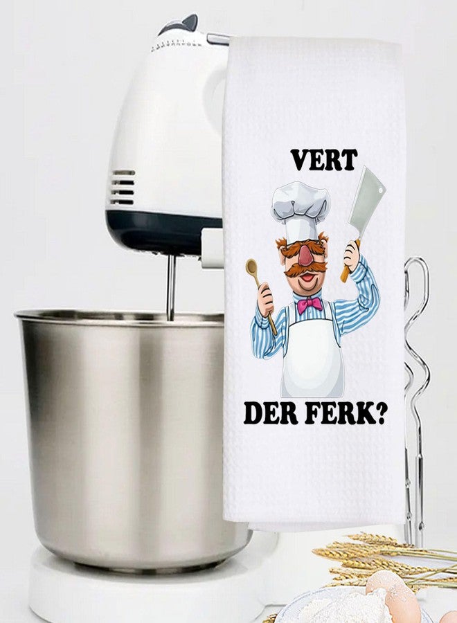 LEVLO Swedish Chef Kitchen Towel - Vert Der Ferk Chefs Dish Towels Housewarming Gift (Vert Der Ferk Towel) - Image 4
