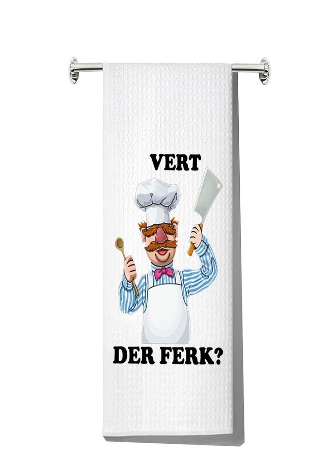 LEVLO Swedish Chef Kitchen Towel - Vert Der Ferk Chefs Dish Towels Housewarming Gift (Vert Der Ferk Towel) - Image 1