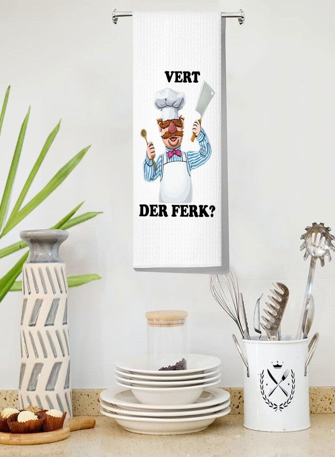 LEVLO Swedish Chef Kitchen Towel - Vert Der Ferk Chefs Dish Towels Housewarming Gift (Vert Der Ferk Towel) - Image 5