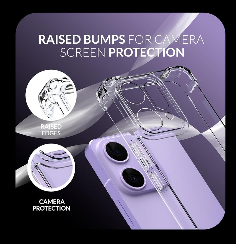 ShieldTech غطاء خلفي + واقي شاشة لهاتف أوبو رينو 14 برو 5G | غطاء خلفي شفاف لهاتف أوبو رينو 14 برو | غطاء خلفي شفاف من TPU لهاتف رينو 14 برو 5G - Image 3