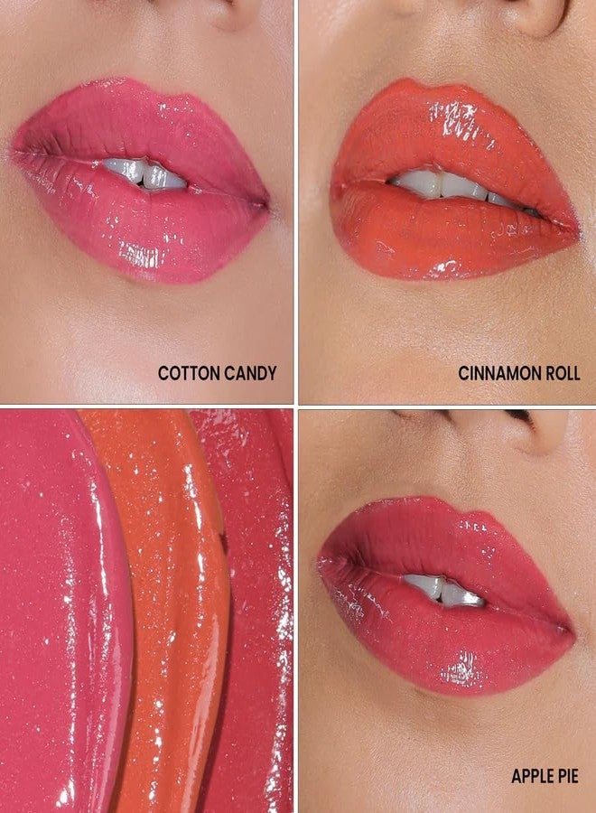 LAMIOR Peptide Glaze Lip Balm Combo - 3 in 1 Formula for Glossy Shine, Healing & Nourishment for Dry Dark & Pigmented Lips with Shea Butter, Non Sticky Lip Balm for Women, (Maple Glaze, Pack of 3) - Image 2