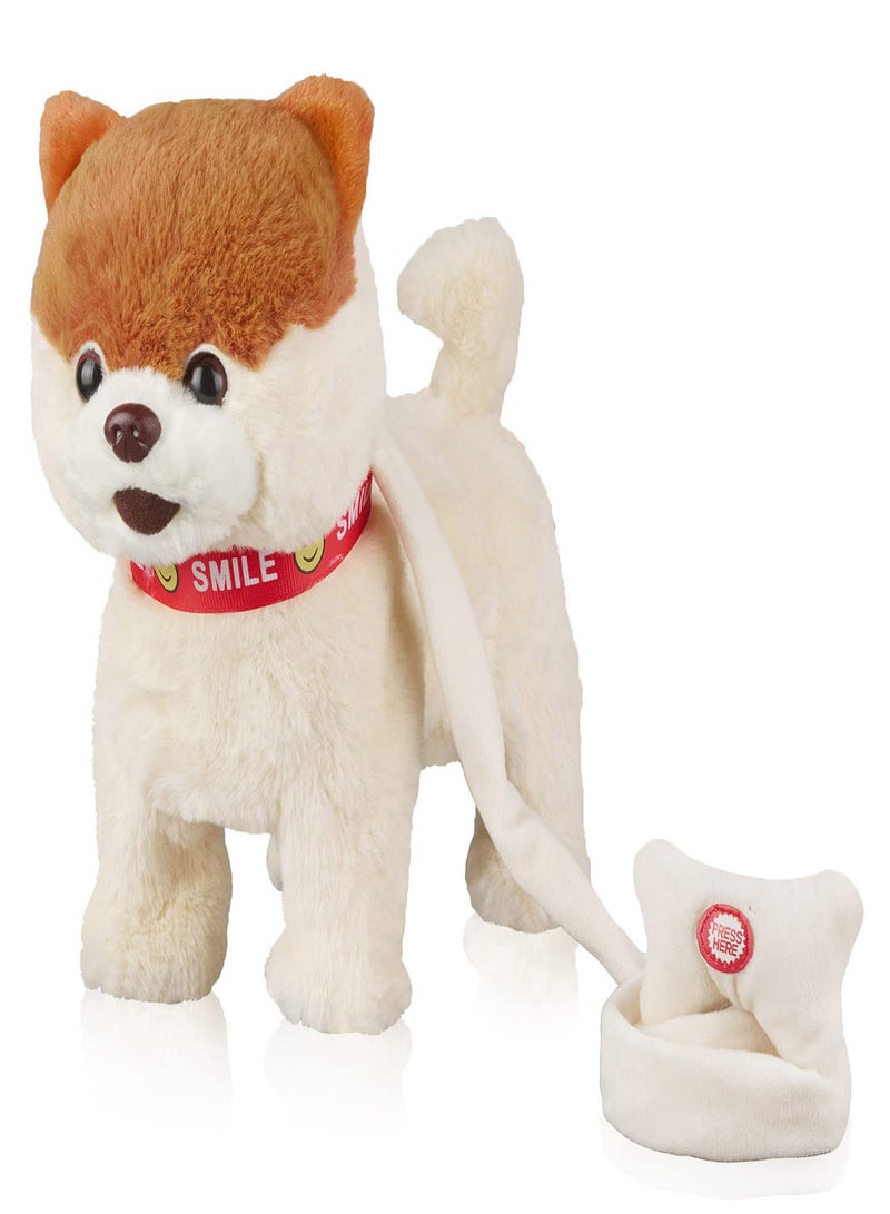Walking Dog Toy, Musical Singing Dancing Plush Interactive Dog Walk Along Toy Puppy, with Leash Dog Robot Plush Stuffed Animal Shaking Toy for Boys Girls, Stuffed Electronic Pet for Kids - Image 1