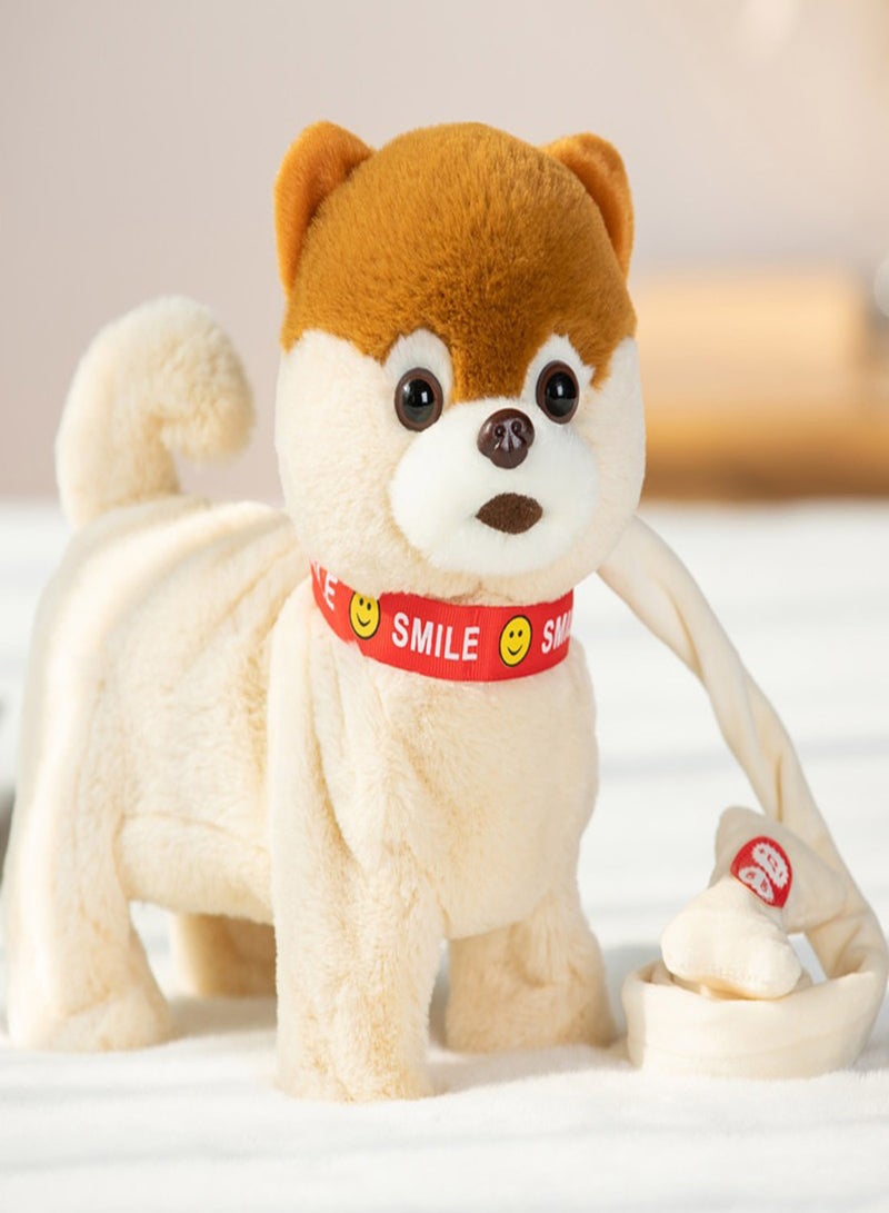 Walking Dog Toy, Musical Singing Dancing Plush Interactive Dog Walk Along Toy Puppy, with Leash Dog Robot Plush Stuffed Animal Shaking Toy for Boys Girls, Stuffed Electronic Pet for Kids - Image 2