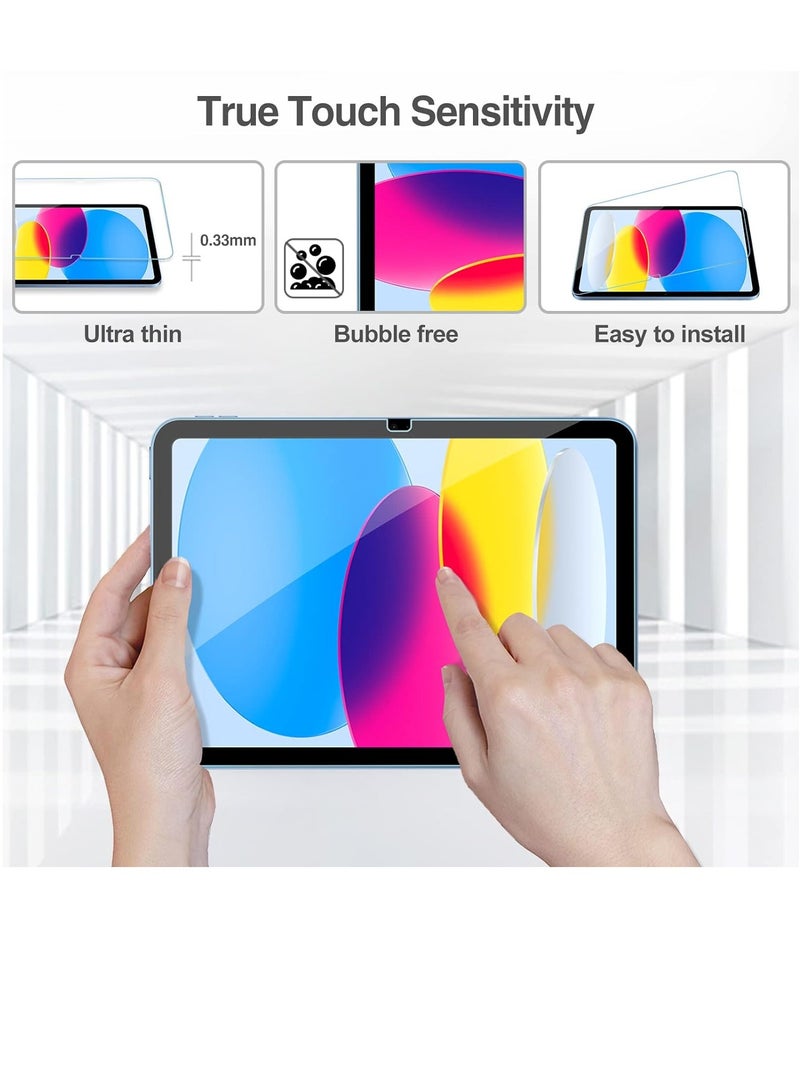 Procases 2 Pack Screen Protector for iPad 10.9 10th Generation 2022 Tempered Glass Film Guard - Image 3