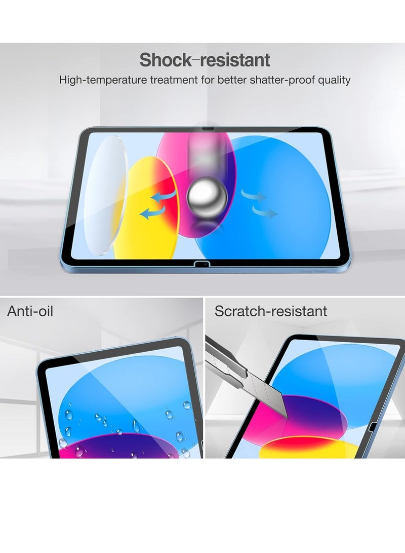 Procases 2 Pack Screen Protector for iPad 10.9 10th Generation 2022 Tempered Glass Film Guard - Image 5