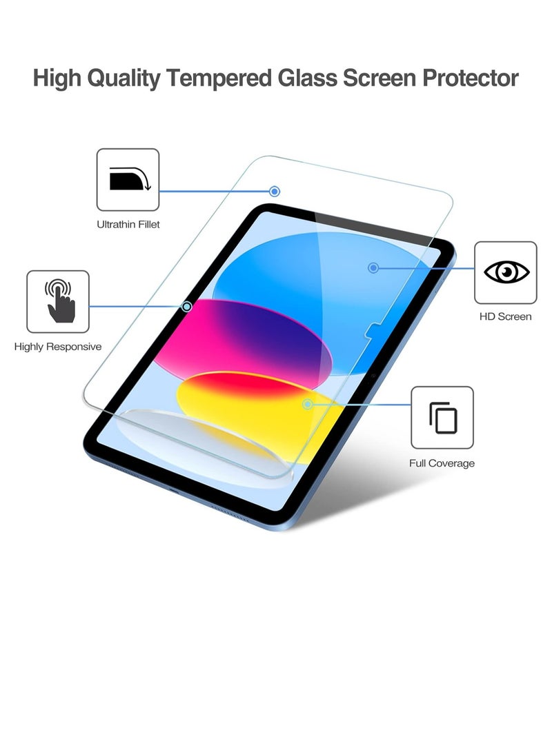 Procases 2 Pack Screen Protector for iPad 10.9 10th Generation 2022 Tempered Glass Film Guard - Image 4