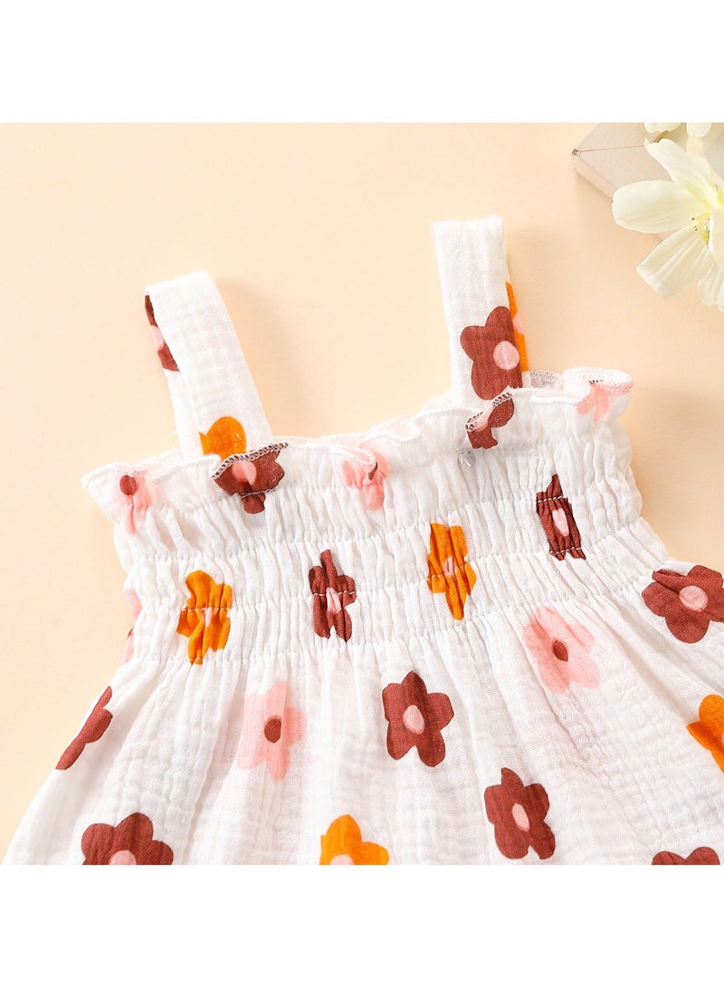 RedMapleTEK Baby Girl Flower Skirt Shorts Two-piece Set - Image 2