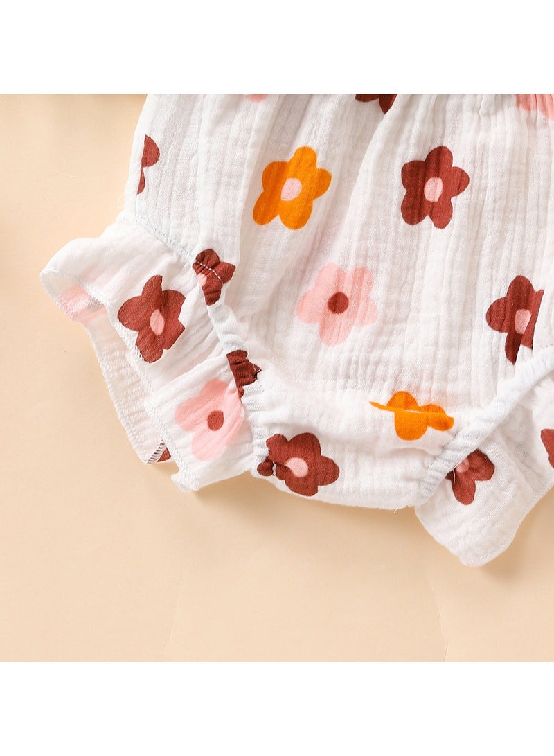 RedMapleTEK Baby Girl Flower Skirt Shorts Two-piece Set - Image 4