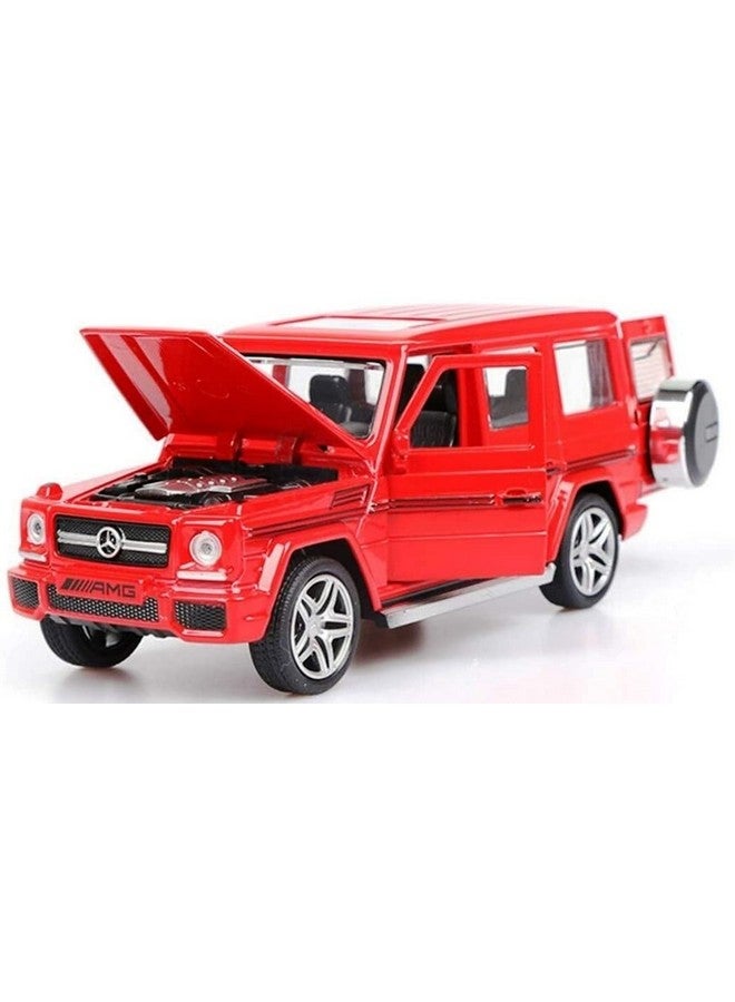 TMG 1:32 Die-Cast Metal MERC-Benz AMG G65 4 Wheel Drive Metal Car Pull Back with 4 Openable Doors & Light, Music Best Toy Gift for Kids-Red - Image 3
