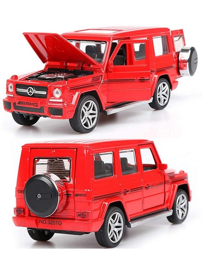 TMG 1:32 Die-Cast Metal MERC-Benz AMG G65 4 Wheel Drive Metal Car Pull Back with 4 Openable Doors & Light, Music Best Toy Gift for Kids-Red - Image 1