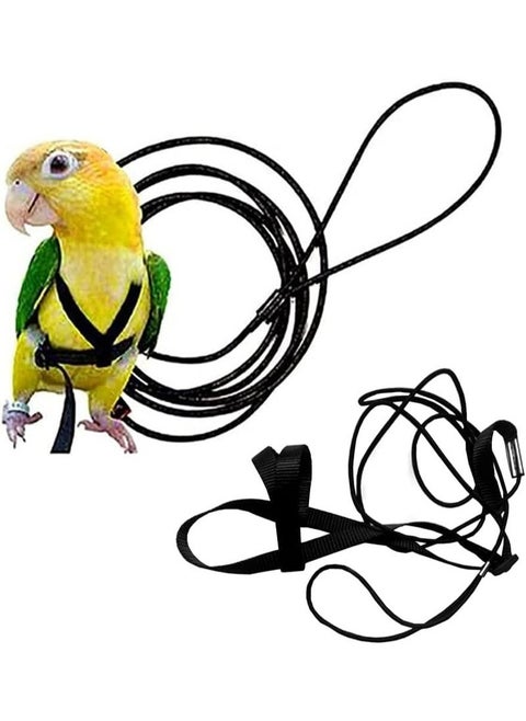 Strap for Parrots, Bird Bridle Chain, Adjustable Pet Parrot Bird Harness and Leash, Adjustable Outdoor Flying Traction Straps Band Adjustable Anti-Bite Training Rope（S）