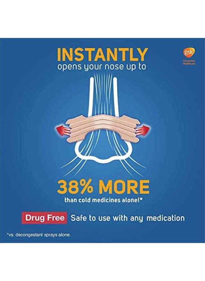 Breathe Right - Breathe Right Extra Strength Drug-Free Nasal Strips For Nasal Congestion Relief, 72 Count - Image 1