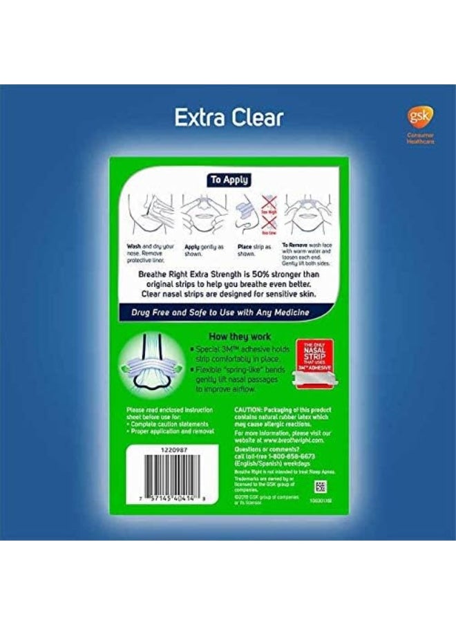 Breathe Right - Breathe Right Extra Strength Drug-Free Nasal Strips For Nasal Congestion Relief, 72 Count - Image 1