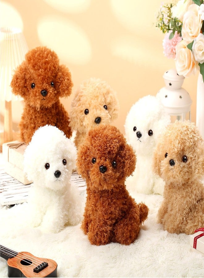 Harrycle 6 Pcs 8 Inch Stuffed Animal Plush Dog Puppy Soft Plush Pillow Toy Fluffy Puppy Set for Kids Girls Dog Theme Party Favor Birthday Baby Room Home Decor(Adorable Style,Retro Color) - Image 4