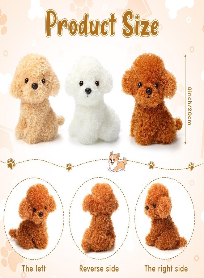 Harrycle 6 Pcs 8 Inch Stuffed Animal Plush Dog Puppy Soft Plush Pillow Toy Fluffy Puppy Set for Kids Girls Dog Theme Party Favor Birthday Baby Room Home Decor(Adorable Style,Retro Color) - Image 2