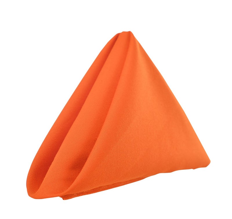 Switchon Solid Orange Colour Table Napkins Set of 6 pcs 16X16 INCH - Image 1