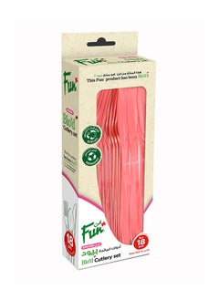 Fun Colors Biodegradable Cutlery Sets 18 Pcs 