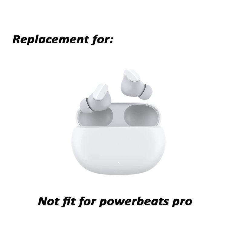 luakesa Replacement Silicone Tips Earbuds Buds Eartips Set for Beats Studio Buds Earphone Headphones,6 Pairs (White) - Image 4