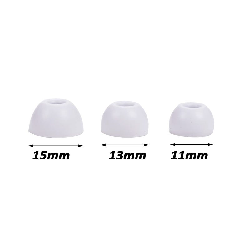 luakesa Replacement Silicone Tips Earbuds Buds Eartips Set for Beats Studio Buds Earphone Headphones,6 Pairs (White) - Image 3